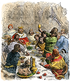 banquet sous les mérovingiens